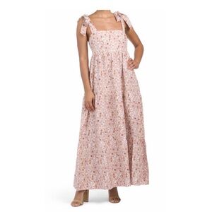 House of Harlow 1960 Blush Floral Maxi Dress